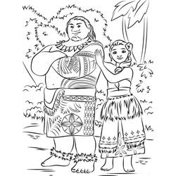 Dessin à colorier: Moana (Films d'Animation) #181327 - Coloriages à Imprimer Gratuits