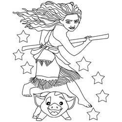 Dessin à colorier: Moana (Films d'Animation) #181331 - Coloriages à Imprimer Gratuits