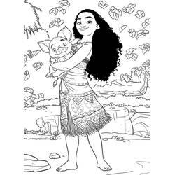 Dessin à colorier: Moana (Films d'Animation) #181334 - Coloriages à Imprimer Gratuits