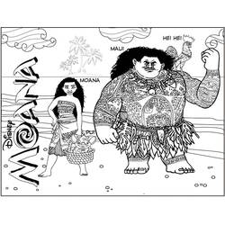 Dessin à colorier: Moana (Films d'Animation) #181336 - Coloriages à Imprimer Gratuits