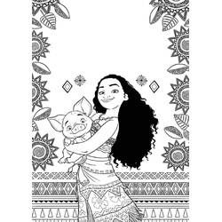 Dessin à colorier: Moana (Films d'Animation) #181337 - Coloriages à Imprimer Gratuits