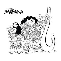Dessin à colorier: Moana (Films d'Animation) #181343 - Coloriages à Imprimer Gratuits