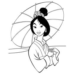 Dessin à colorier: Mulan (Films d'animation) #133611 - Coloriages à imprimer