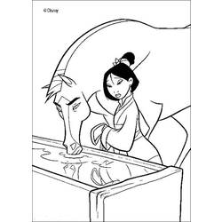 Dessin à colorier: Mulan (Films d'animation) #133626 - Coloriages à imprimer