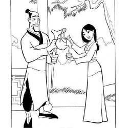 Coloriage Mulan (Films d'Animation) #182193 à imprimer et colorier
