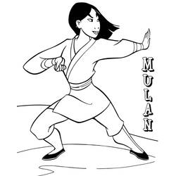 Dessin à colorier: Mulan (Films d'Animation) #182215 - Coloriages à Imprimer Gratuits