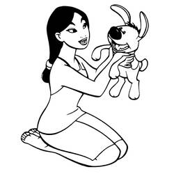 Dessin à colorier: Mulan (Films d'Animation) #182218 - Coloriages à Imprimer Gratuits
