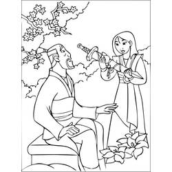 Dessin à colorier: Mulan (Films d'Animation) #182220 - Coloriages à Imprimer Gratuits