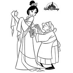 Dessin à colorier: Mulan (Films d'Animation) #182221 - Coloriages à Imprimer Gratuits