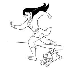 Coloriage Mulan (Films d'Animation) #182226 à imprimer et colorier