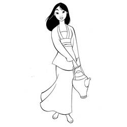 Dessin à colorier: Mulan (Films d'Animation) #182229 - Coloriages à Imprimer Gratuits