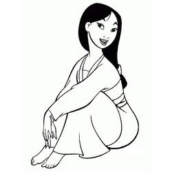 Dessin à colorier: Mulan (Films d'Animation) #182230 - Coloriages à Imprimer Gratuits
