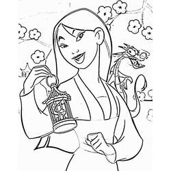 Dessin à colorier: Mulan (Films d'Animation) #182233 - Coloriages à Imprimer Gratuits