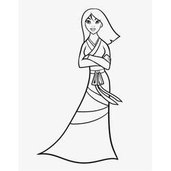 Dessin à colorier: Mulan (Films d'Animation) #182234 - Coloriages à Imprimer Gratuits