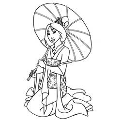 Dessin à colorier: Mulan (Films d'Animation) #182240 - Coloriages à Imprimer Gratuits