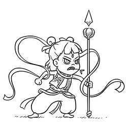 Dessin à colorier: Ne Zha (Films d'Animation) #218657 - Coloriages à Imprimer Gratuits