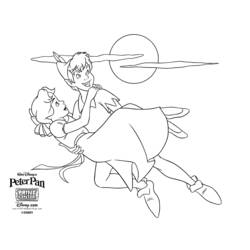 Dessin à colorier: Peter Pan (Films d'animation) #128829 - Coloriages à Imprimer Gratuits