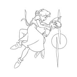 Dessin à colorier: Peter Pan (Films d'animation) #128857 - Coloriages à Imprimer Gratuits