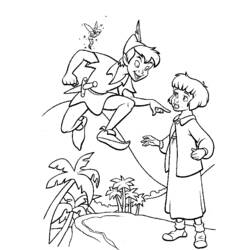 Dessin à colorier: Peter Pan (Films d'animation) #128917 - Coloriages à Imprimer Gratuits