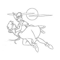 Dessin à colorier: Peter Pan (Films d'animation) #128937 - Coloriages à Imprimer Gratuits