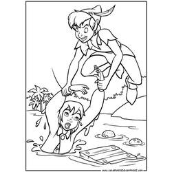 Dessin à colorier: Peter Pan (Films d'animation) #129004 - Coloriages à Imprimer Gratuits