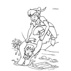 Dessin à colorier: Peter Pan (Films d'animation) #129047 - Coloriages à Imprimer Gratuits