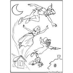 Dessin à colorier: Peter Pan (Films d'animation) #129064 - Coloriages à Imprimer Gratuits
