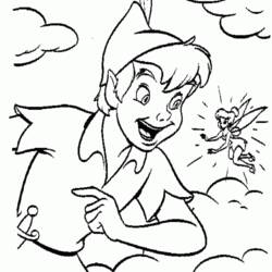 Dessin à colorier: Peter Pan (Films d'animation) #129075 - Coloriages à Imprimer Gratuits
