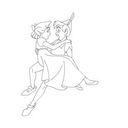 Dessin à colorier: Peter Pan (Films d'animation) #129133 - Coloriages à Imprimer Gratuits