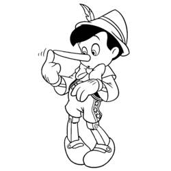Dessin à colorier: Pinocchio (Films d'animation) #132240 - Coloriages à imprimer