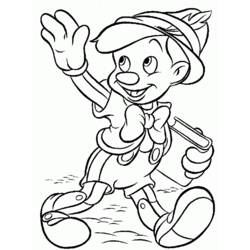 Dessin à colorier: Pinocchio (Films d'animation) #132254 - Coloriages à imprimer