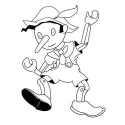 Dessin à colorier: Pinocchio (Films d'animation) #132255 - Coloriages à imprimer