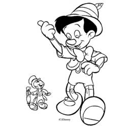Dessin à colorier: Pinocchio (Films d'animation) #132259 - Coloriages à imprimer