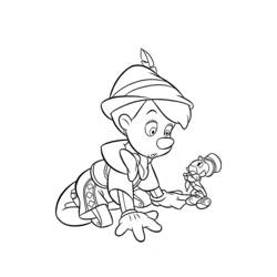 Dessin à colorier: Pinocchio (Films d'animation) #132263 - Coloriages à imprimer