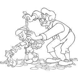 Dessin à colorier: Pinocchio (Films d'animation) #132289 - Coloriages à imprimer