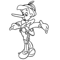 Dessin à colorier: Pinocchio (Films d'Animation) #199773 - Coloriages à Imprimer Gratuits