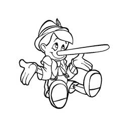 Dessin à colorier: Pinocchio (Films d'Animation) #199776 - Coloriages à Imprimer Gratuits