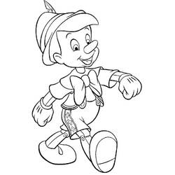 Dessin à colorier: Pinocchio (Films d'Animation) #199782 - Coloriages à Imprimer Gratuits