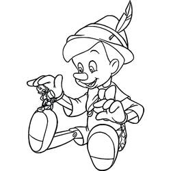 Dessin à colorier: Pinocchio (Films d'Animation) #199793 - Coloriages à Imprimer Gratuits