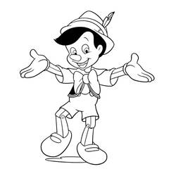 Dessin à colorier: Pinocchio (Films d'Animation) #199795 - Coloriages à Imprimer Gratuits