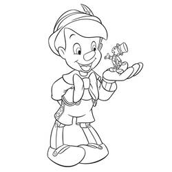 Dessin à colorier: Pinocchio (Films d'Animation) #199800 - Coloriages à Imprimer Gratuits