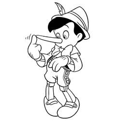 Dessin à colorier: Pinocchio (Films d'Animation) #199810 - Coloriages à Imprimer Gratuits