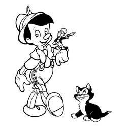 Dessin à colorier: Pinocchio (Films d'Animation) #199814 - Coloriages à Imprimer Gratuits