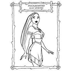 Dessin à colorier: Pocahontas (Films d'animation) #131362 - Coloriages à imprimer