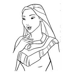 Dessin à colorier: Pocahontas (Films d'Animation) #182182 - Coloriages à Imprimer Gratuits