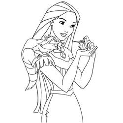 Dessin à colorier: Pocahontas (Films d'Animation) #182191 - Coloriages à Imprimer Gratuits