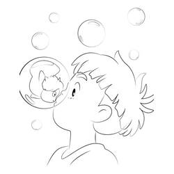 Dessin à colorier: Ponyo (Films d'Animation) #196836 - Coloriages à Imprimer Gratuits