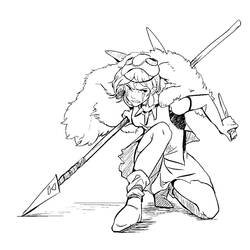 Dessin à colorier: Princesse Mononoké (Films d'Animation) #182061 - Coloriages à Imprimer Gratuits