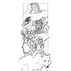 Dessin à colorier: Princesse Mononoké (Films d'Animation) #182068 - Coloriages à Imprimer Gratuits