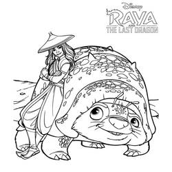 Coloriage Raya et le Dernier Dragon (Films d'Animation) #178946 à imprimer et colorier